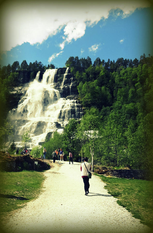 Visit To Tvindefossen Falls Photograph