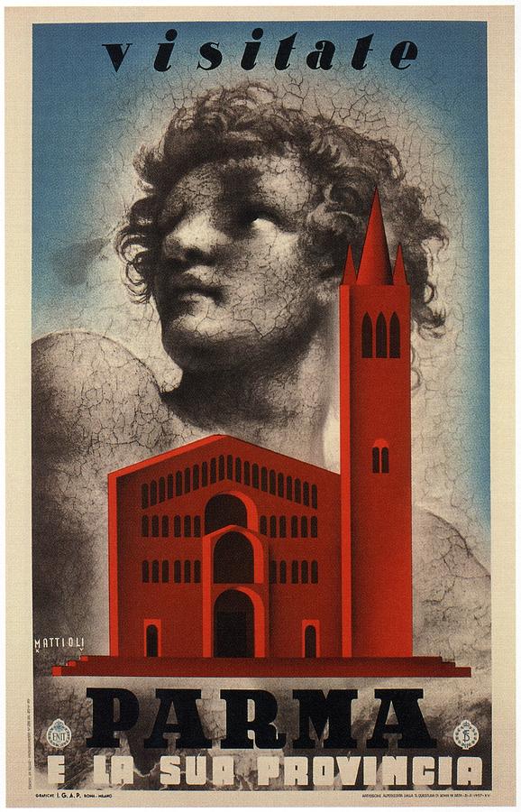 Visitate Parma - E La Sua Provincia - Italy - Retro travel Poster - Vintage Poster Mixed Media by Studio Grafiikka