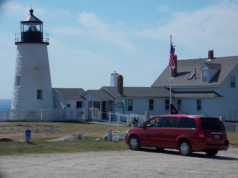 Visiting a Lighthouse Photograph by Catherine Gagne