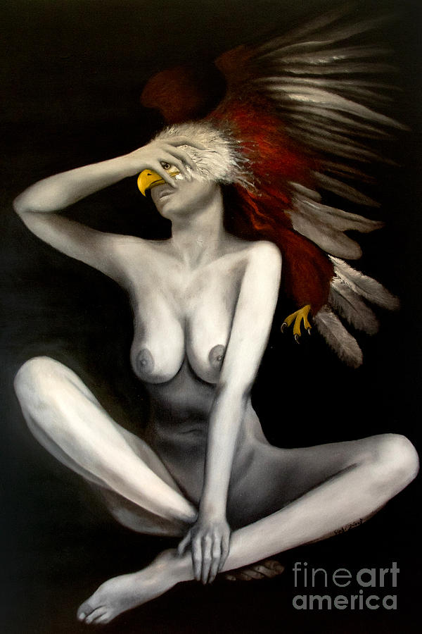Eagle Painting - Vission by Gabriela Junosova