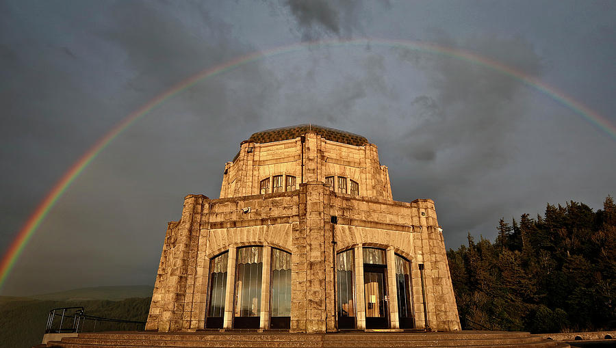 Vista House Rainbow Photograph by Wes and Dotty Weber