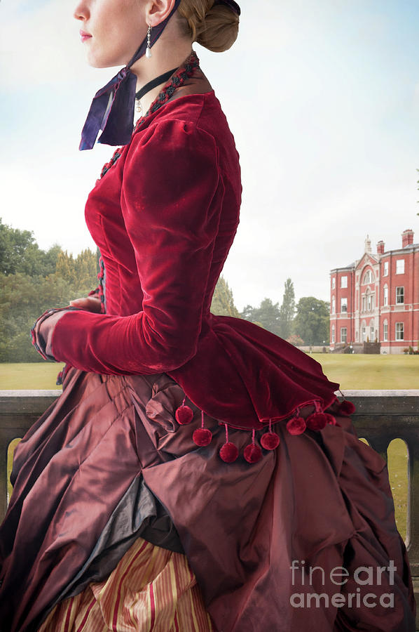 Victorian Woman In A Red Velvet Jacket Photograph by Lee Avison