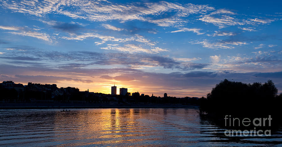 Vistula River skyline panorama Photograph by Arletta Cwalina