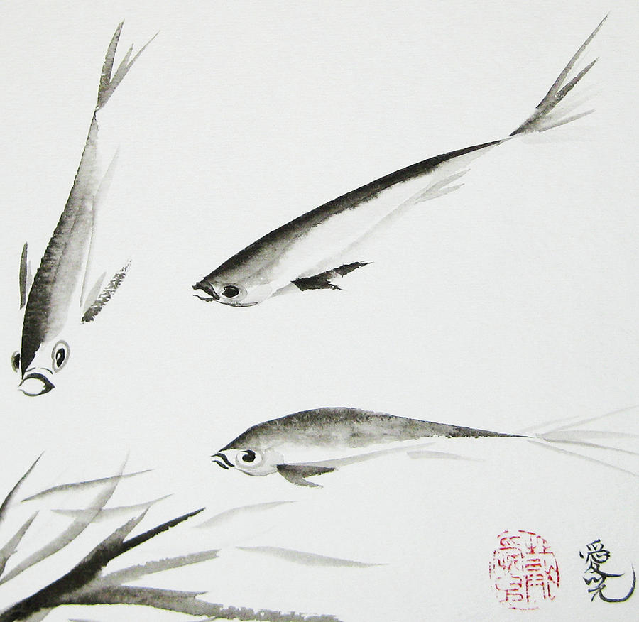 Fish Painting - Vitality by Oiyee At Oystudio