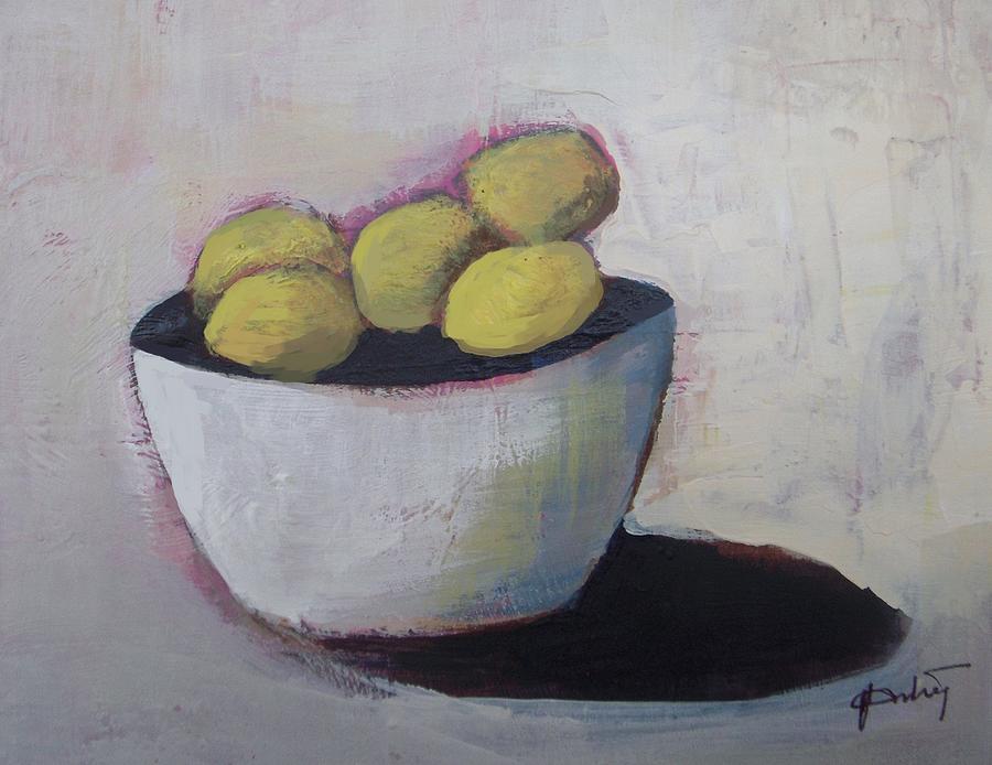 Vitamins in Bowl Painting by Vesna Antic