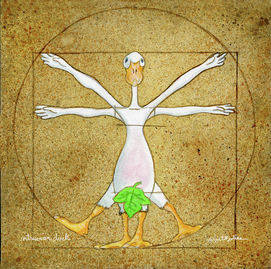 Vitruvian Duck Painting by Will Bullas