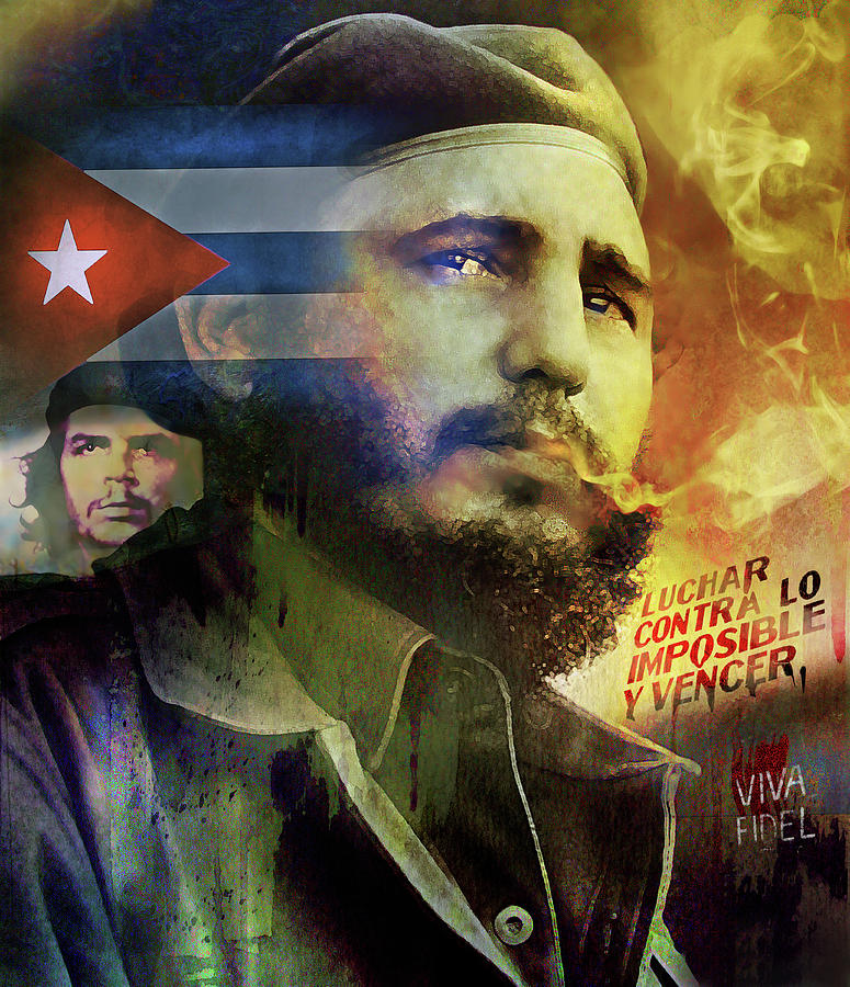 Viva Fidel Digital Art by Mal Bray