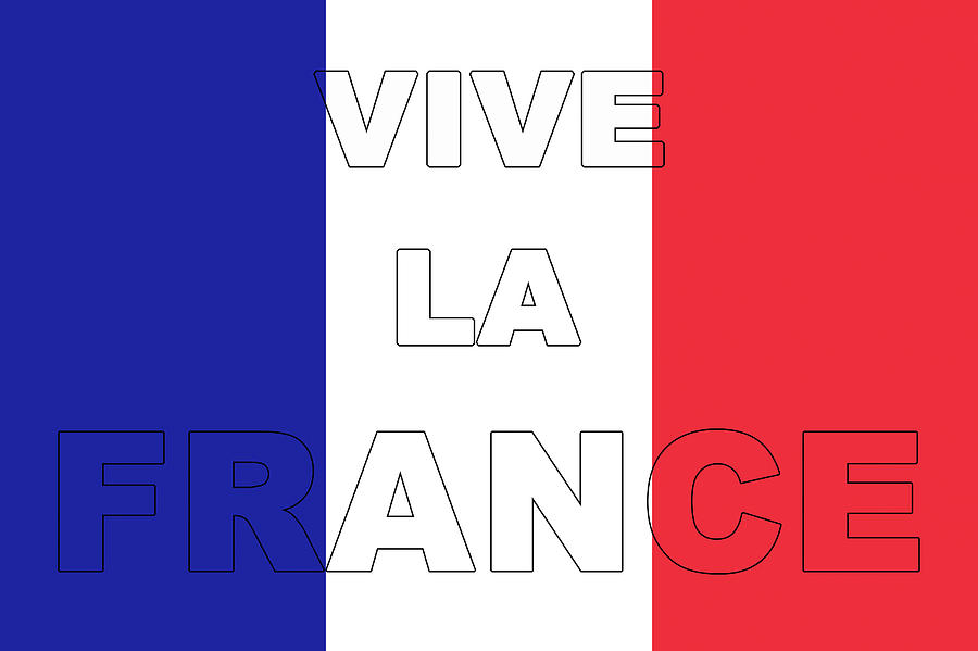 Viva LA France Flag Digital Art by Roy Pedersen