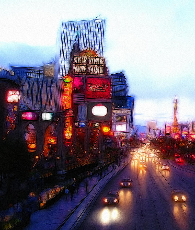 Viva Las Vegas Painting Digital Art by Steve K