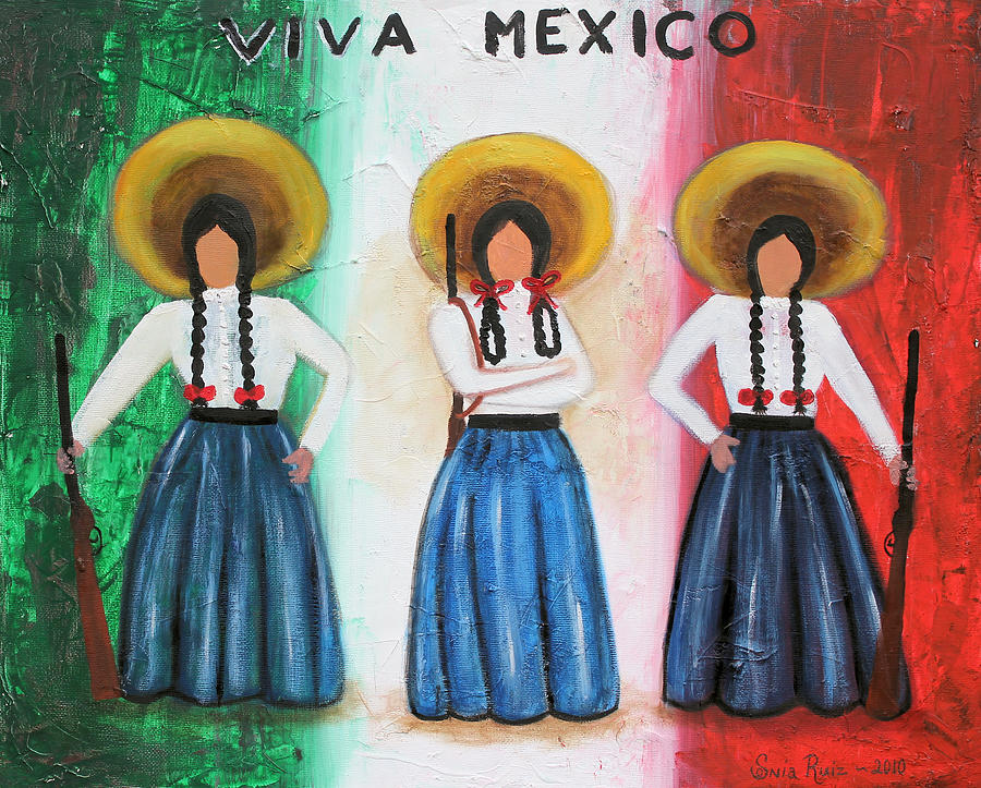 Viva Mexico Painting by Sonia Flores Ruiz