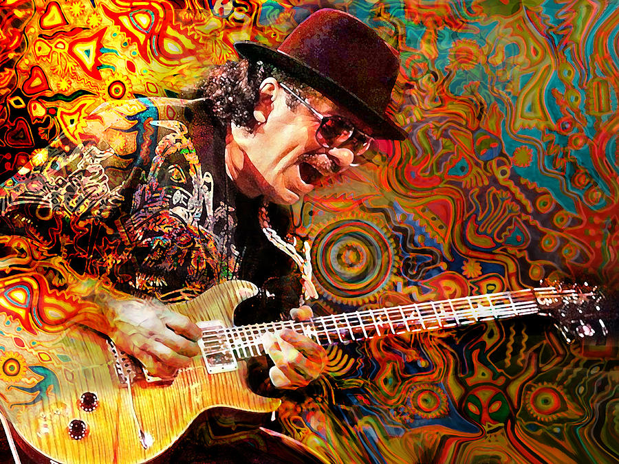 Viva Santana Digital Art by Mal Bray