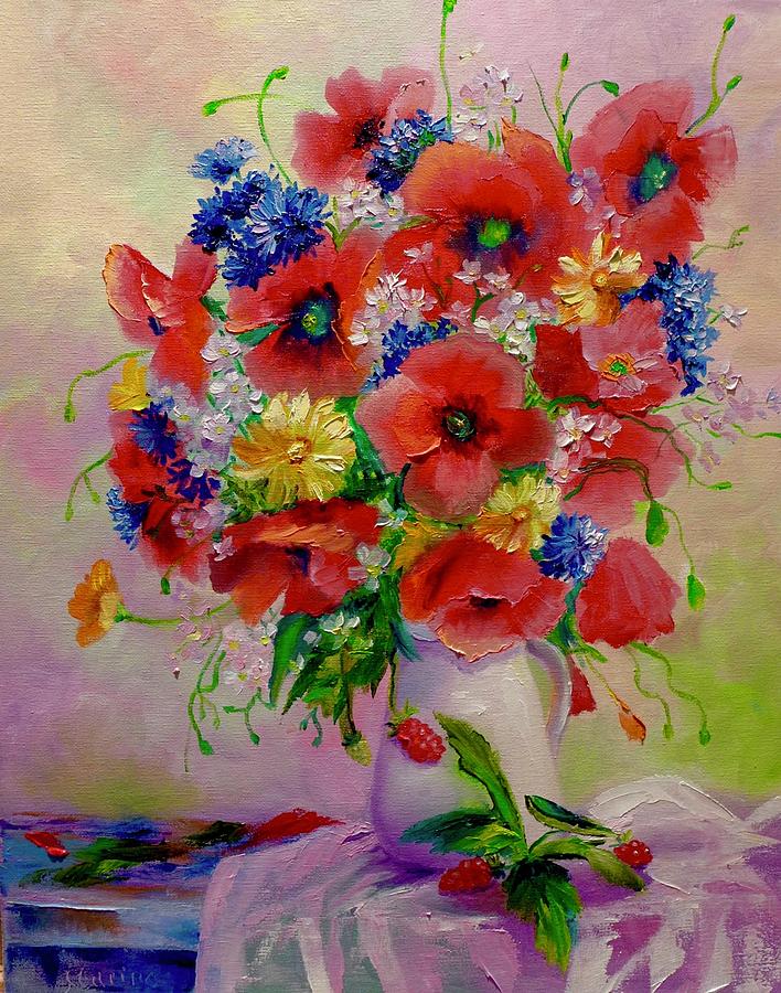 Flower Painting - Vivacious by Marina Wirtz