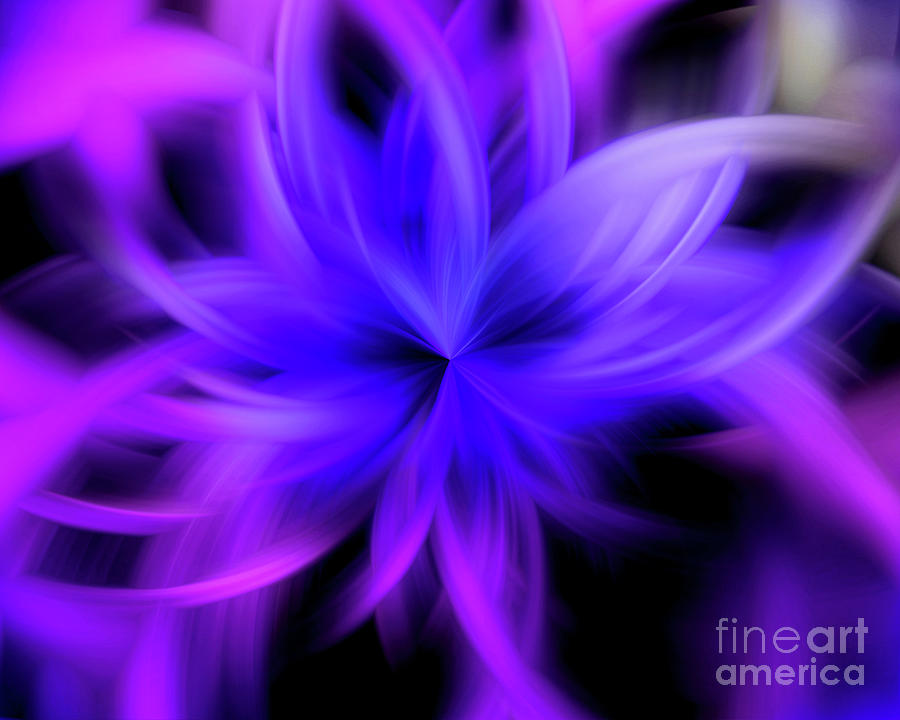 Vivid Blue And Purple Passion Abstract Digital Art by Smilin Eyes Treasures