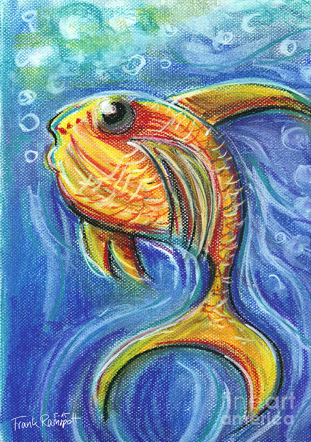 Fish Pastel - Vivid Fish For Children Pastel Chalk Drawing by Frank Ramspott