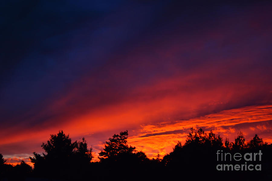 Vivid October Sunset Photograph by Sandra Huston