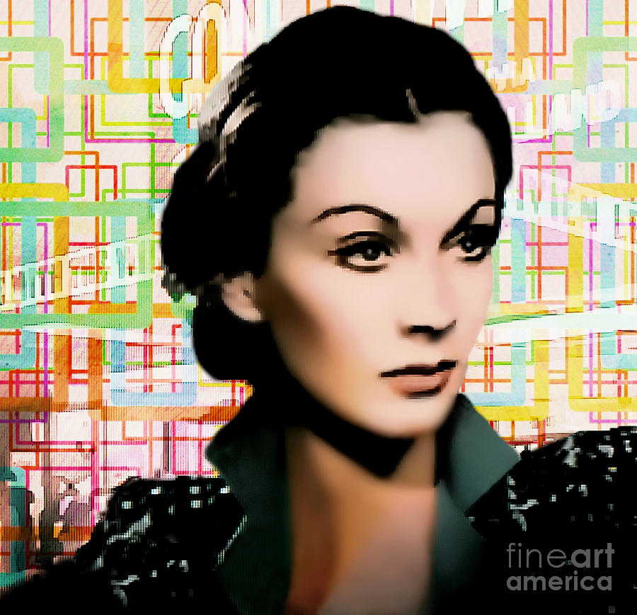 Gone With The Wind Digital Art - Vivien Leigh - Actress Pop Art by Ian Gledhill