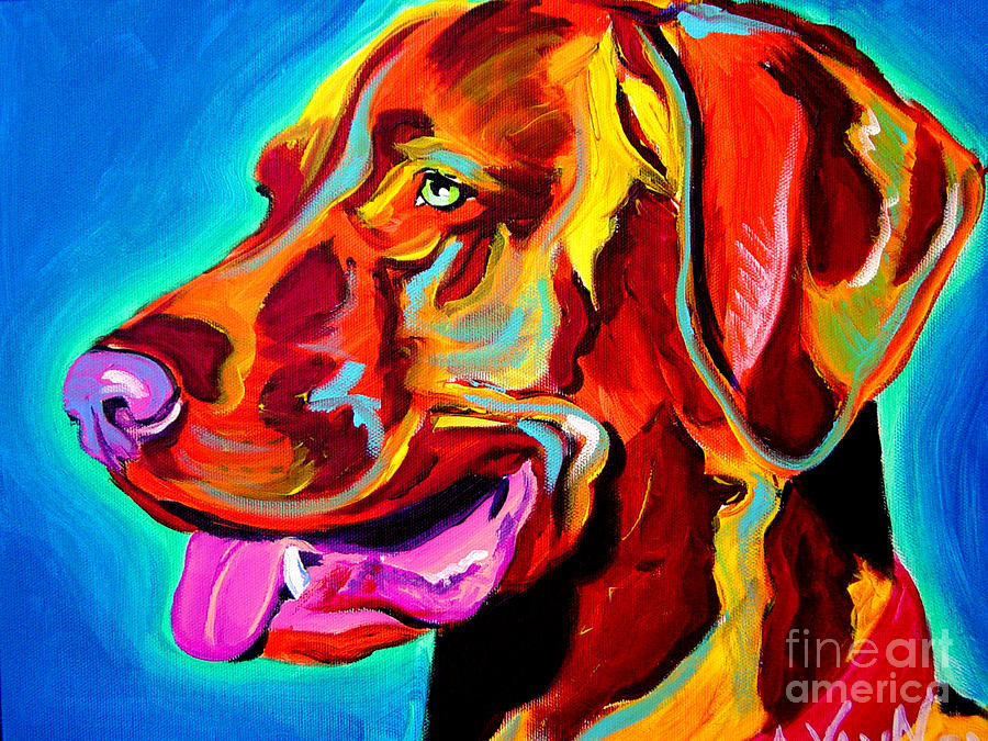 Vizsla - Dog Days Painting by Dawg Painter