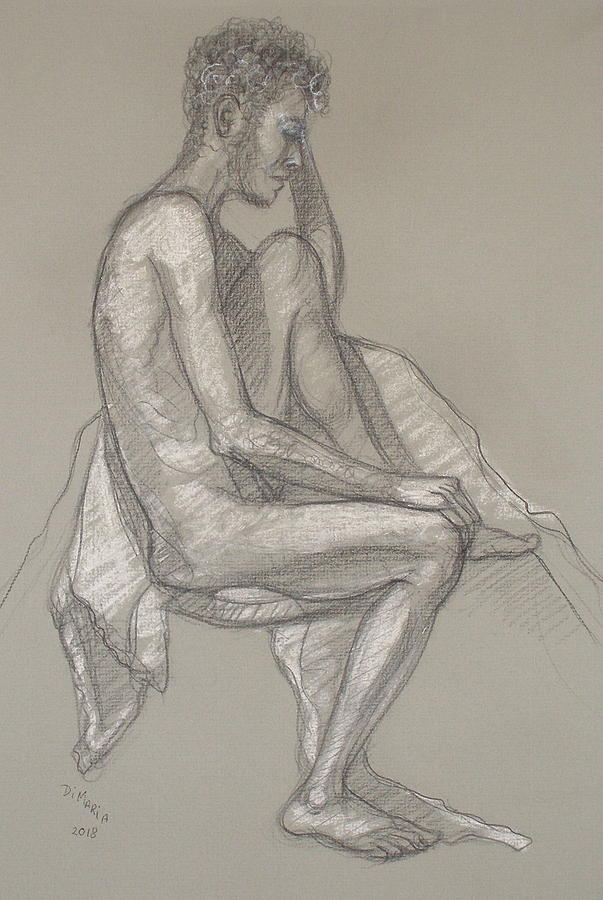 Vlad Seated 2 Drawing by Donelli  DiMaria