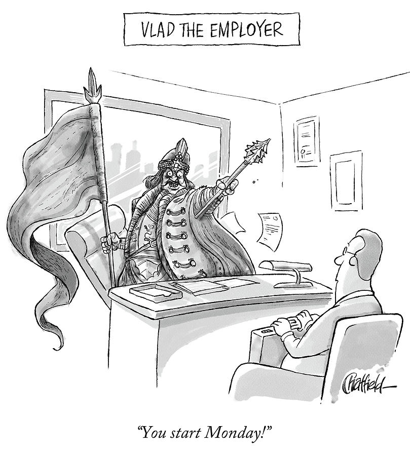 Vlad the Employer Drawing by Jason Chatfield Vlad the Employer Drawing by Jason Chatfield