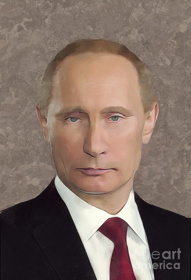 Portrait Painting - Vladimir Putin, Portrait produced before the evil man invaded Ukraine by Esoterica Art Agency