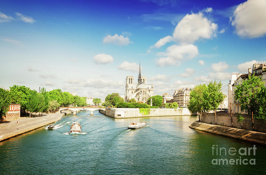 Notre Dame and River Seine Photograph by Anastasy Yarmolovich