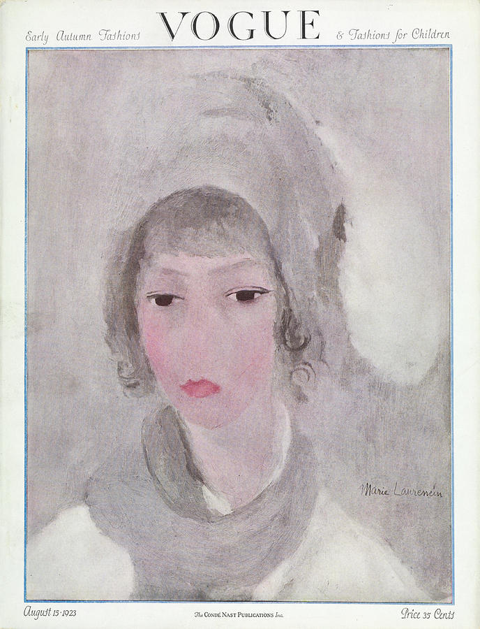 Vogue Cover Featuring The Portrait Of A Woman Photograph by Marie Laurencin