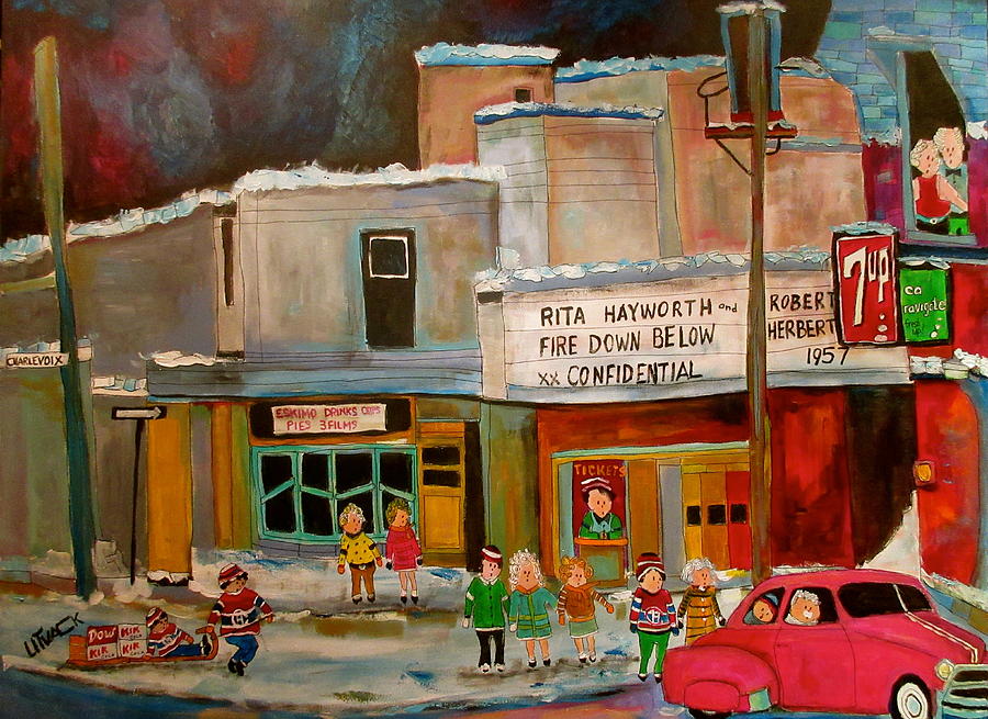 Vogue Theatre Montreal Memories Painting by Michael Litvack