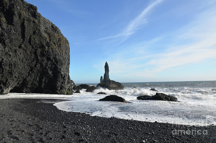 Volcanic Rocks Along Reynisfjara Beach in Iceland Photograph by DejaVu Designs