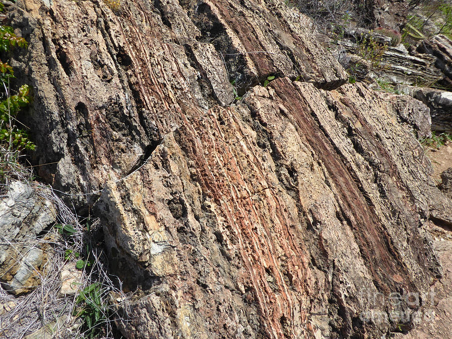 Volcanic stratified rock Photograph by Margaret Brooks