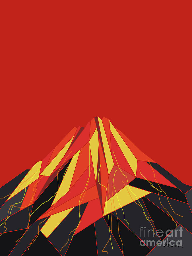Nature Digital Art - Volcano by Absentis Designs