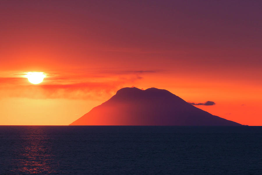 Volcano at Sea Photograph by Travis Rogers