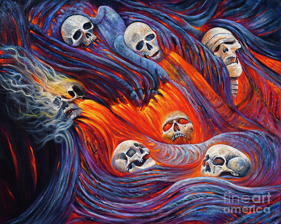 Deluge of Fire Painting by Birgit Seeger-Brooks