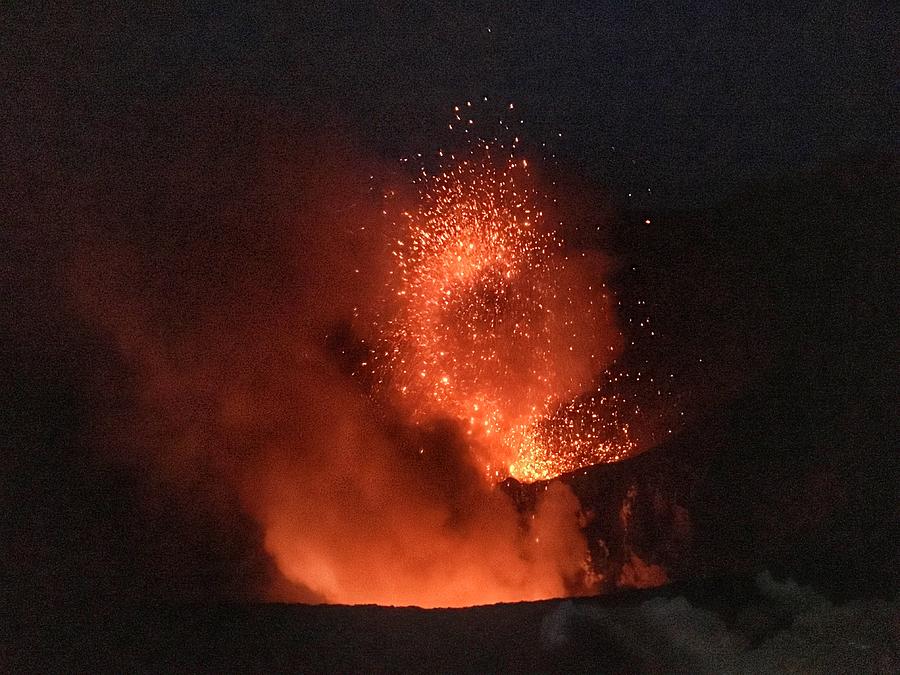 Volcano Fireworks Photograph by Lawrence S Richardson Jr