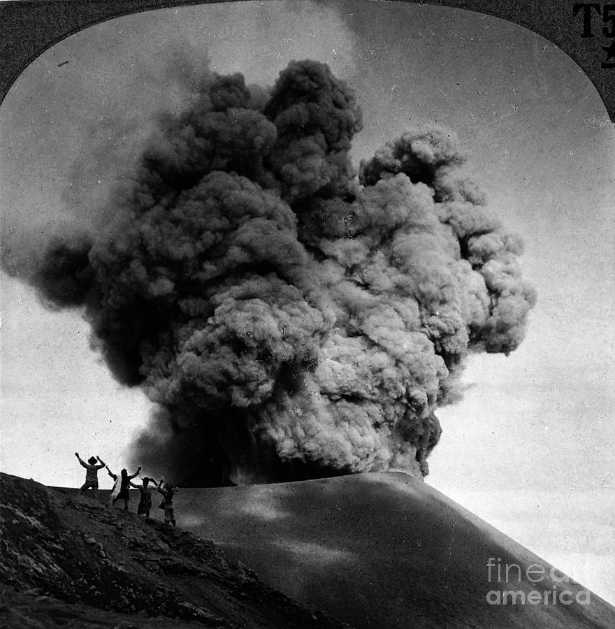 Volcano: Java, 1910 Photograph by Granger