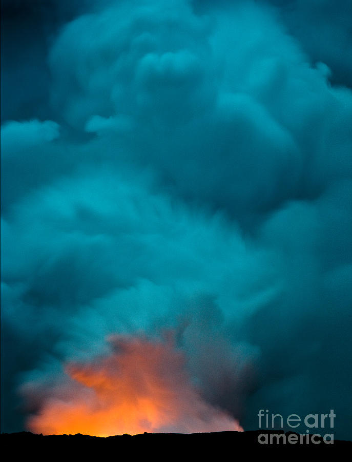 Volcano Smoke and Fire Photograph by Patti Schulze
