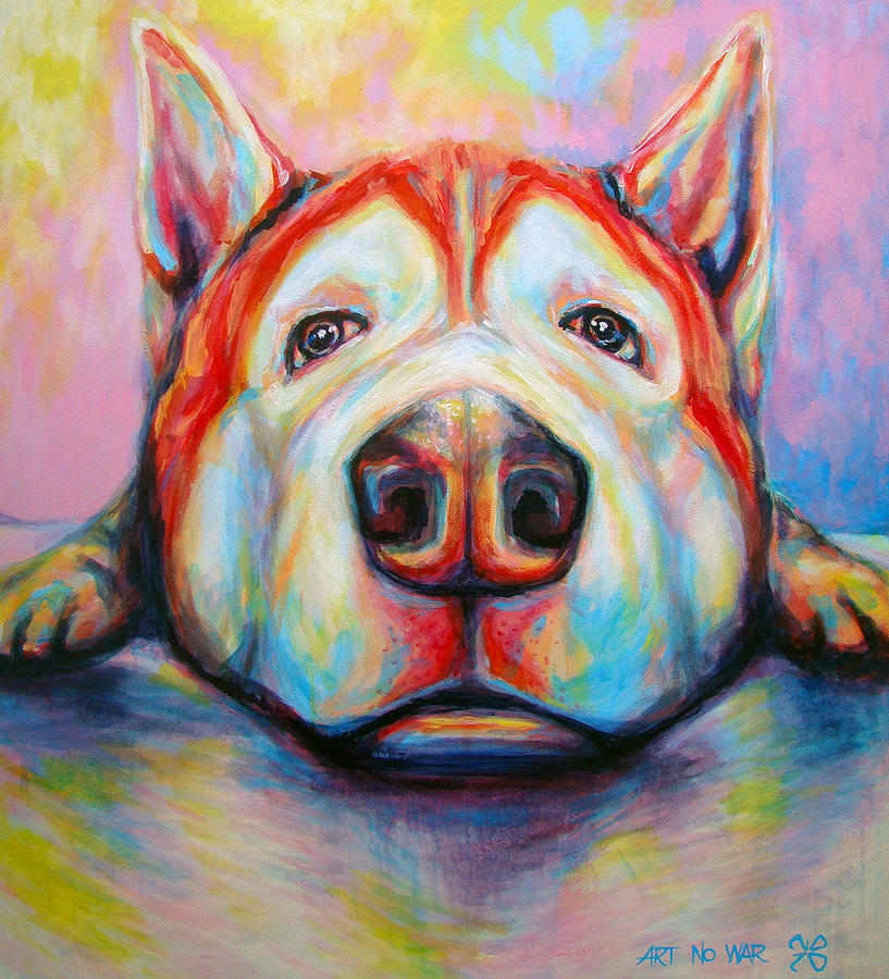 Dog Painting - Volk by Jack No War