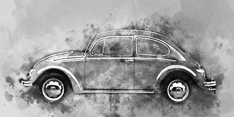 Volkswagen Beetle 2 Painting by Diana Van - Pixels