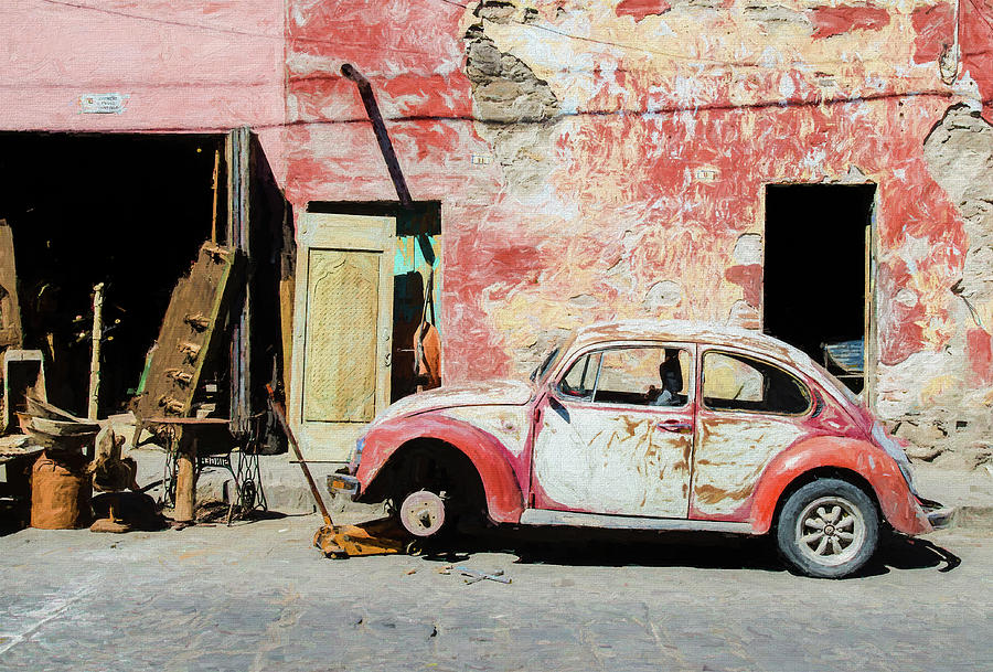 Volkswagen Beetle in San Miguel de Allende Photograph by Rob Huntley