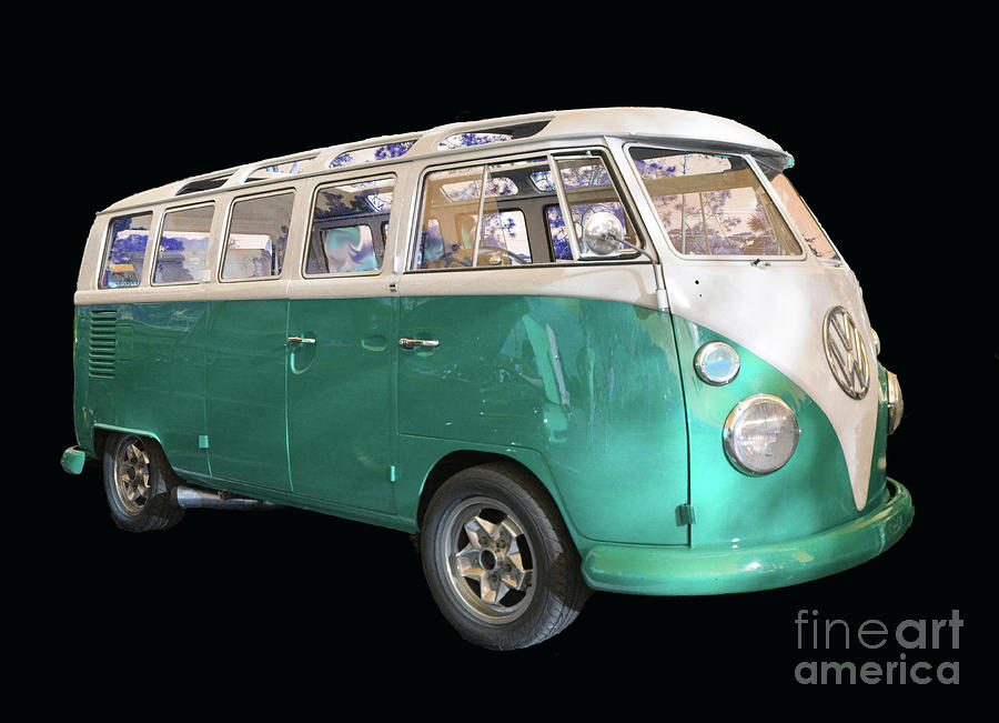 Volkswagen Bus Teal Photograph by Christine Dekkers - Pixels