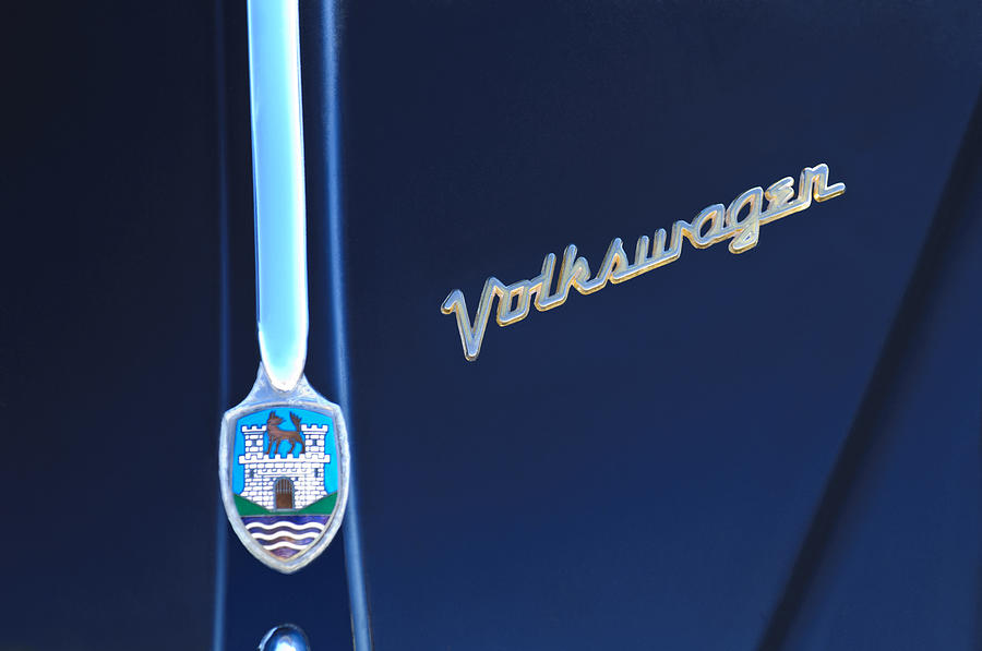 Car Photograph - Volkswagen VW Bug Hood Emblem by Jill Reger