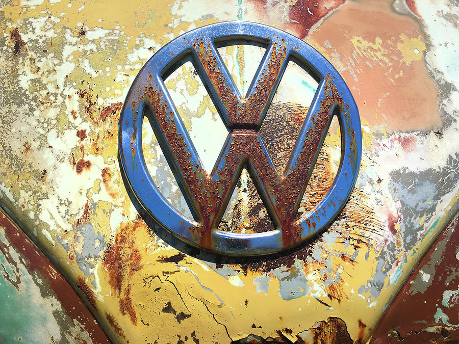 Volkswagen VW Emblem with Rust Photograph by Kelly Hazel