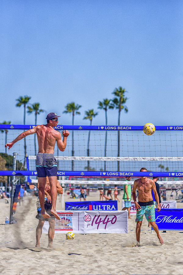 Volleyball at Long Beach 1 Photograph by Linda Brody