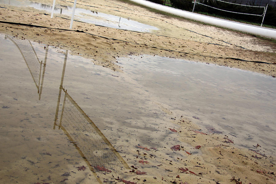 Volleyball Courts After The Rain Photograph by Cora Wandel