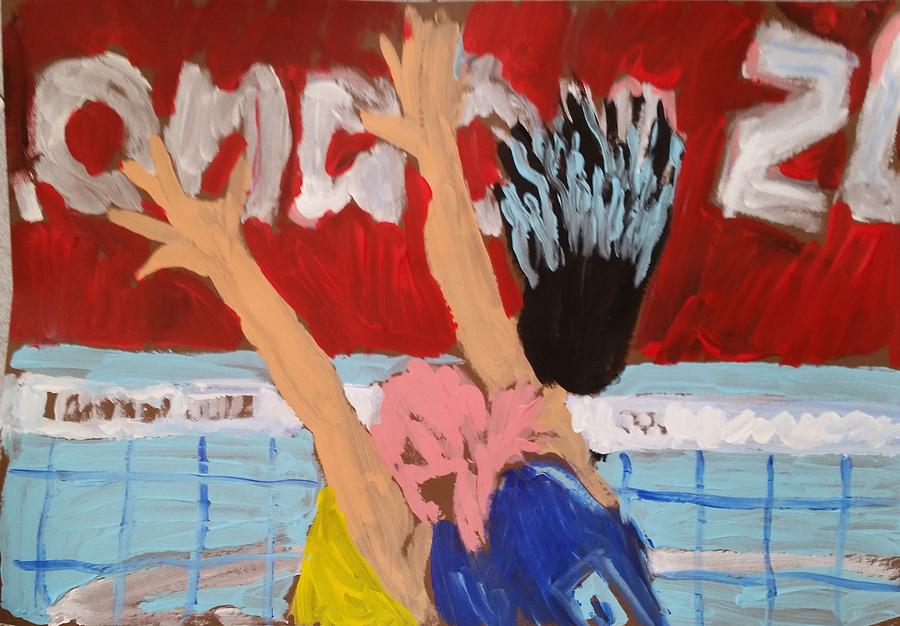 Volleyball match IV Painting by Bachmors Artist