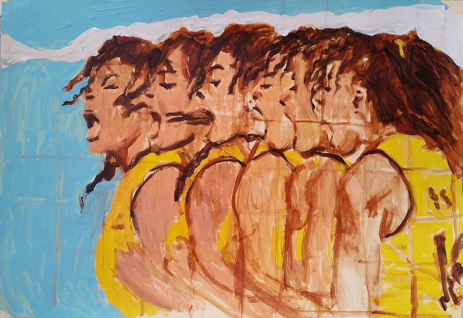 Volleyball Movement Painting by Bachmors Artist