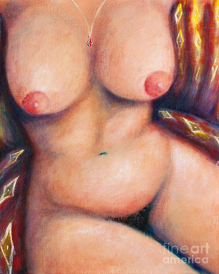 Nude Painting - Voluptuous nude by Melle Varoy