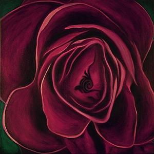 Flower Painting - Voluptuous Rose by Marian Gliese Flower Painting - Voluptuous Rose by Marian Gliese