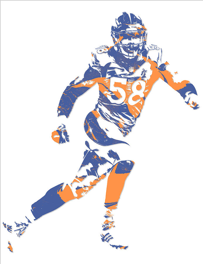 Von Miller Mixed Media - Von Miller Denver Broncos Pixel Art 11 by Joe Hamilton Von Miller Mixed Media - Von Miller Denver Broncos Pixel Art 11 by Joe Hamilton