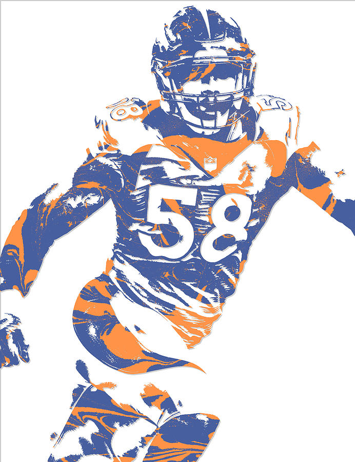 Von Miller Denver Broncos Pixel Art 2 iPhone 13 Case by Joe