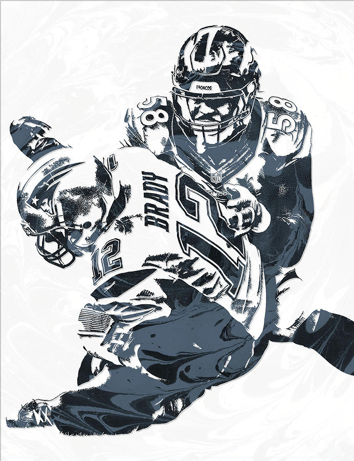 Demaryius Thomas DENVER BRONCOS PIXEL ART 11 Mixed Media by Joe